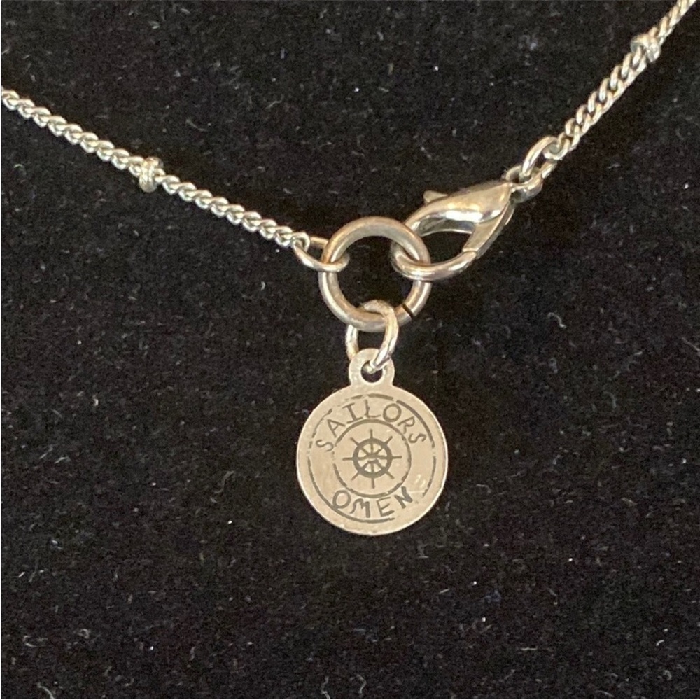 Silver Buddha Choker Necklace • Zen Meditation Spiritual Jewelry • Minimalist - Picture 3 of 7